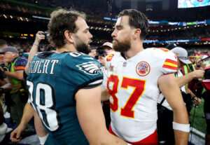 Eagles’ Dallas Goedert Jokes About Travis Kelce’s Weight: ‘Traveling Too Much’